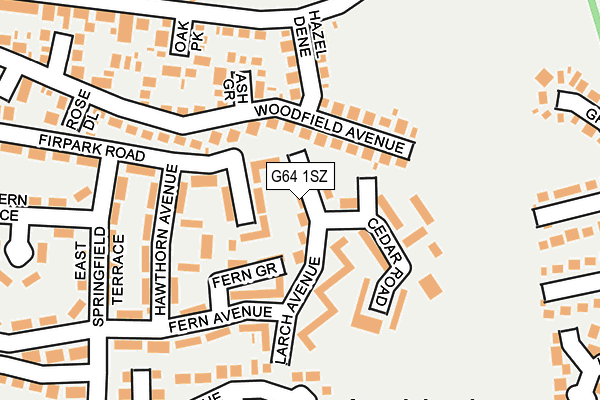 G64 1SZ map - OS OpenMap – Local (Ordnance Survey)