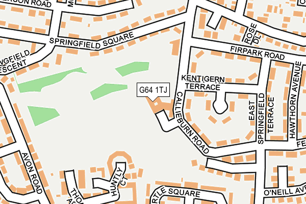 G64 1TJ map - OS OpenMap – Local (Ordnance Survey)