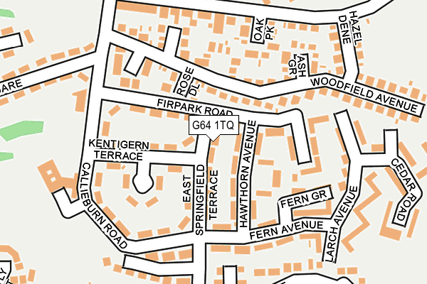 G64 1TQ map - OS OpenMap – Local (Ordnance Survey)