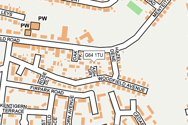 G64 1TU map - OS OpenMap – Local (Ordnance Survey)