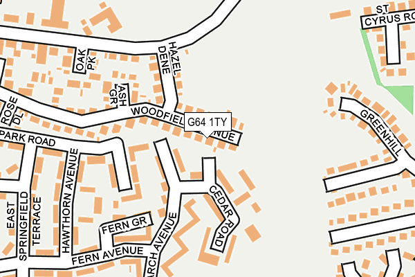 G64 1TY map - OS OpenMap – Local (Ordnance Survey)