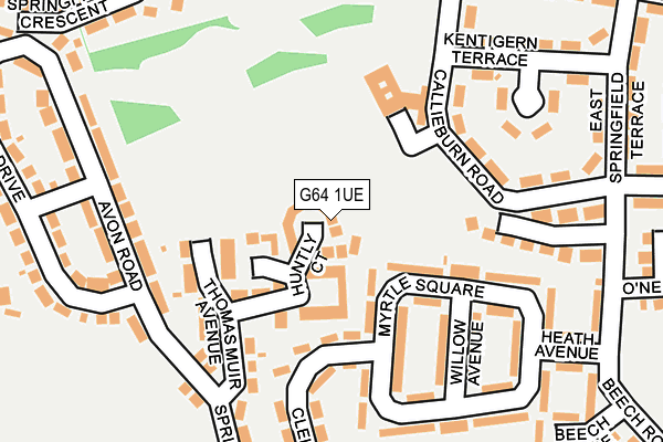 G64 1UE map - OS OpenMap – Local (Ordnance Survey)