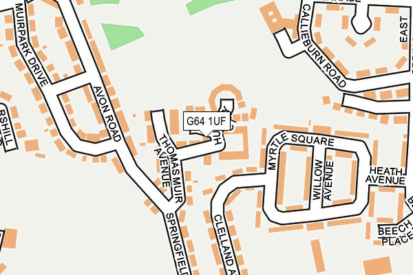 G64 1UF map - OS OpenMap – Local (Ordnance Survey)