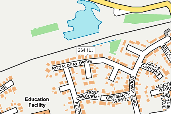 G64 1UJ map - OS OpenMap – Local (Ordnance Survey)