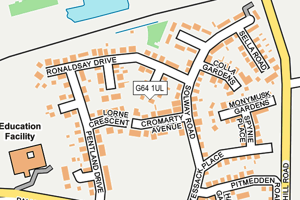 G64 1UL map - OS OpenMap – Local (Ordnance Survey)