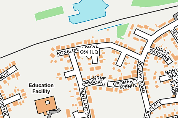 G64 1UQ map - OS OpenMap – Local (Ordnance Survey)