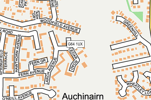 G64 1UX map - OS OpenMap – Local (Ordnance Survey)
