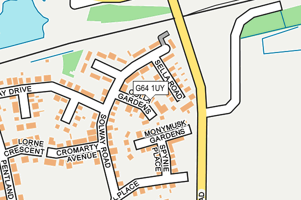 G64 1UY map - OS OpenMap – Local (Ordnance Survey)