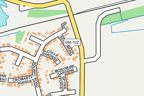 G64 1UZ map - OS OpenMap – Local (Ordnance Survey)