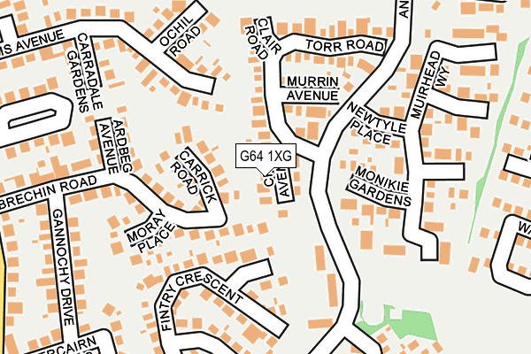 G64 1XG map - OS OpenMap – Local (Ordnance Survey)