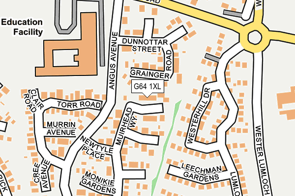 G64 1XL map - OS OpenMap – Local (Ordnance Survey)