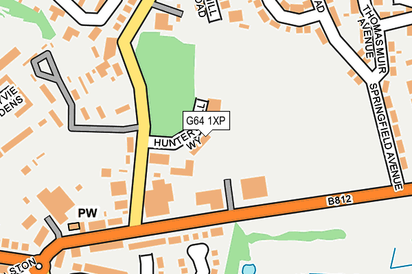 G64 1XP map - OS OpenMap – Local (Ordnance Survey)