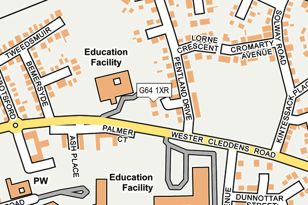 G64 1XR map - OS OpenMap – Local (Ordnance Survey)