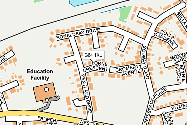 G64 1XU map - OS OpenMap – Local (Ordnance Survey)