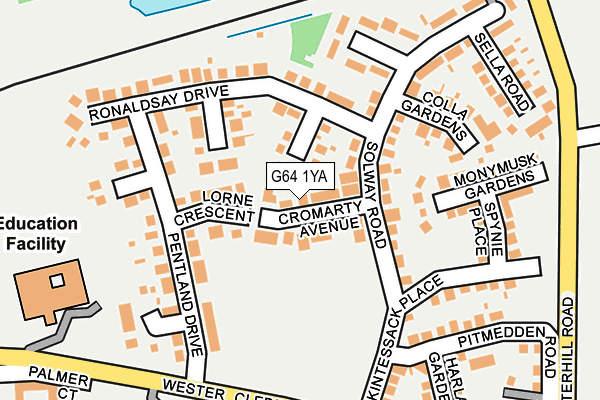 G64 1YA map - OS OpenMap – Local (Ordnance Survey)