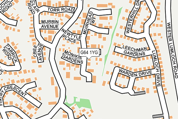 G64 1YG map - OS OpenMap – Local (Ordnance Survey)