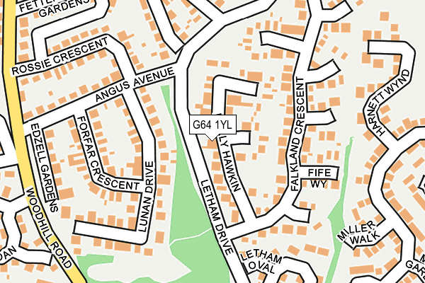 G64 1YL map - OS OpenMap – Local (Ordnance Survey)