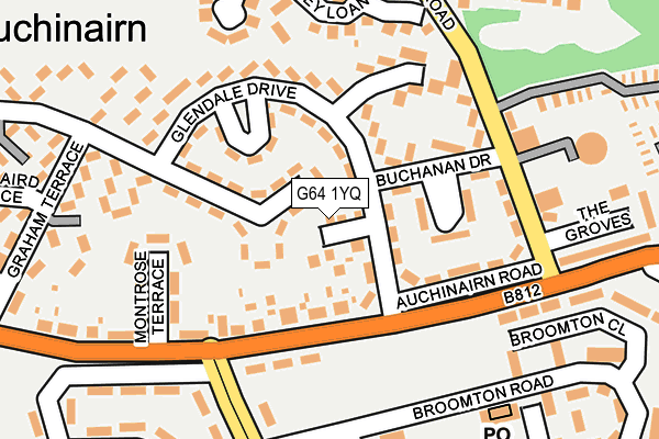 G64 1YQ map - OS OpenMap – Local (Ordnance Survey)