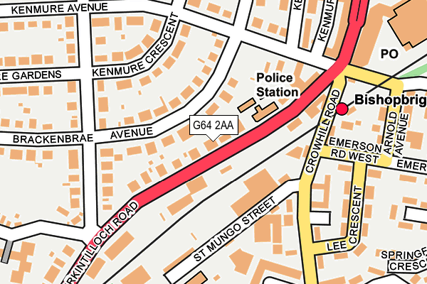 G64 2AA map - OS OpenMap – Local (Ordnance Survey)