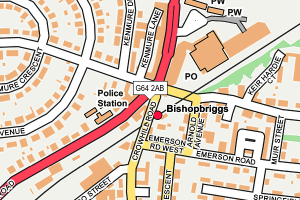 G64 2AB map - OS OpenMap – Local (Ordnance Survey)