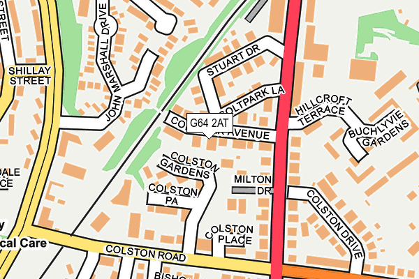 G64 2AT map - OS OpenMap – Local (Ordnance Survey)