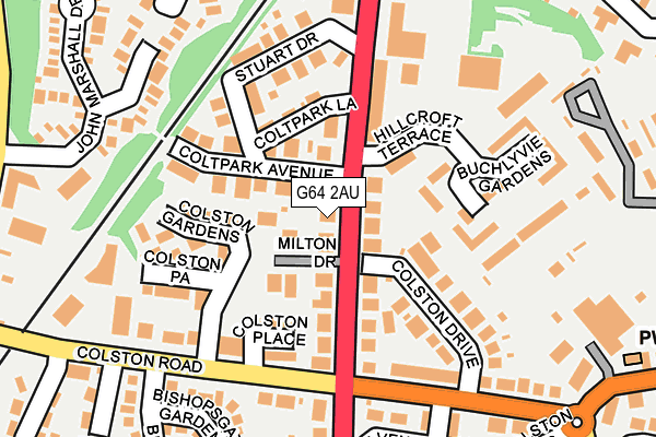 G64 2AU map - OS OpenMap – Local (Ordnance Survey)