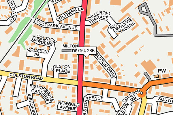 G64 2BB map - OS OpenMap – Local (Ordnance Survey)