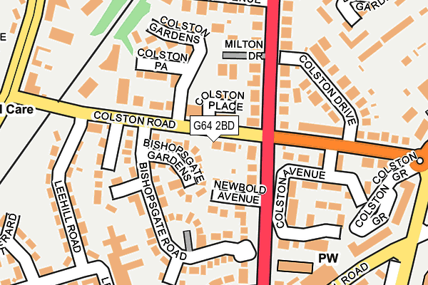 G64 2BD map - OS OpenMap – Local (Ordnance Survey)