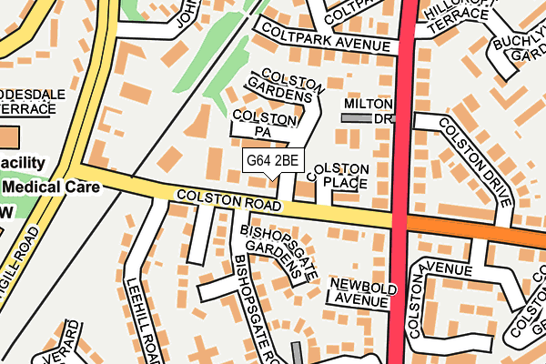G64 2BE map - OS OpenMap – Local (Ordnance Survey)