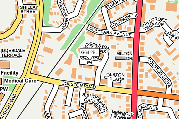 G64 2BL map - OS OpenMap – Local (Ordnance Survey)