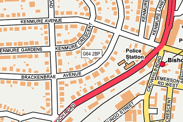 G64 2BP map - OS OpenMap – Local (Ordnance Survey)