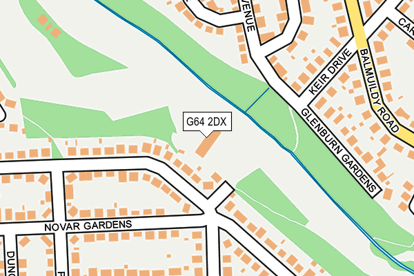 G64 2DX map - OS OpenMap – Local (Ordnance Survey)