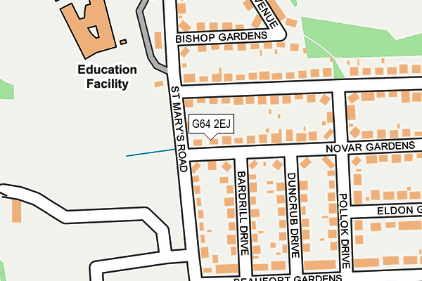 G64 2EJ map - OS OpenMap – Local (Ordnance Survey)