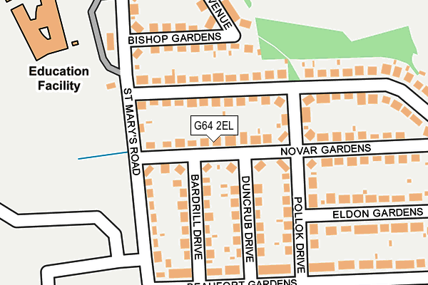 G64 2EL map - OS OpenMap – Local (Ordnance Survey)