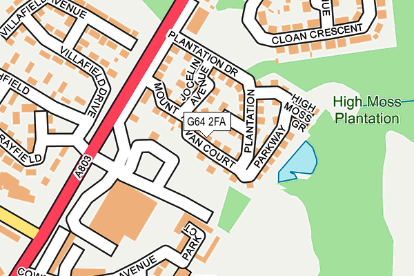 G64 2FA map - OS OpenMap – Local (Ordnance Survey)