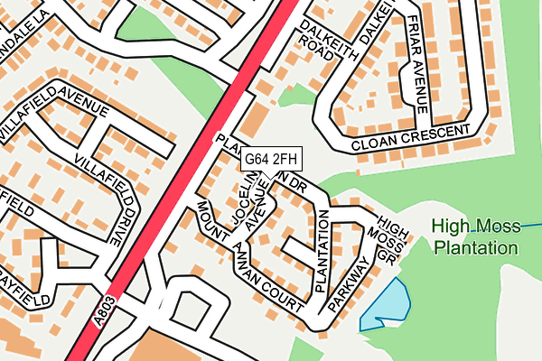 G64 2FH map - OS OpenMap – Local (Ordnance Survey)