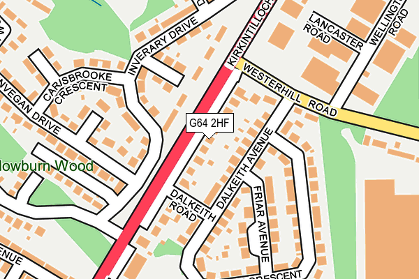 G64 2HF map - OS OpenMap – Local (Ordnance Survey)