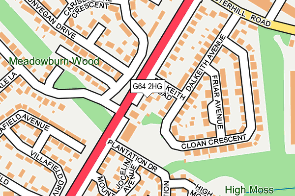 G64 2HG map - OS OpenMap – Local (Ordnance Survey)