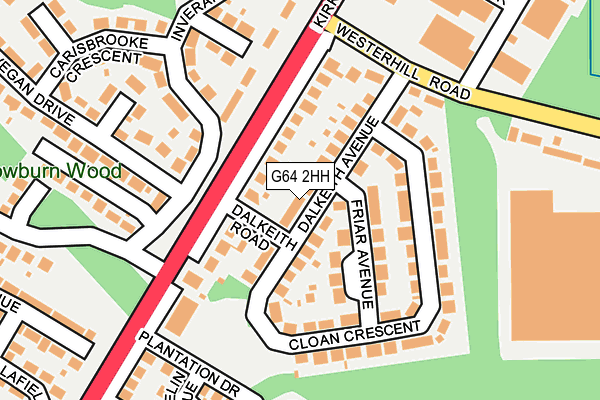 G64 2HH map - OS OpenMap – Local (Ordnance Survey)