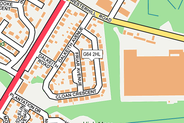 G64 2HL map - OS OpenMap – Local (Ordnance Survey)