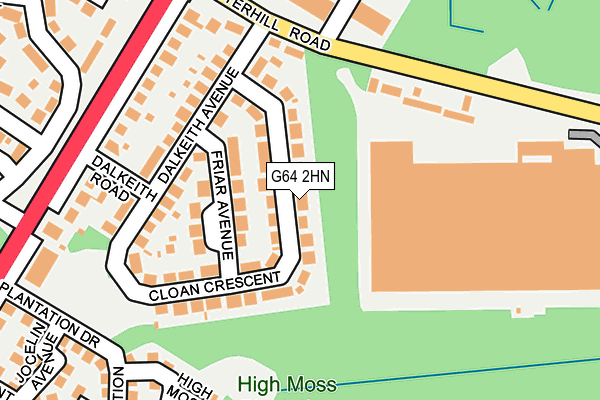 G64 2HN map - OS OpenMap – Local (Ordnance Survey)