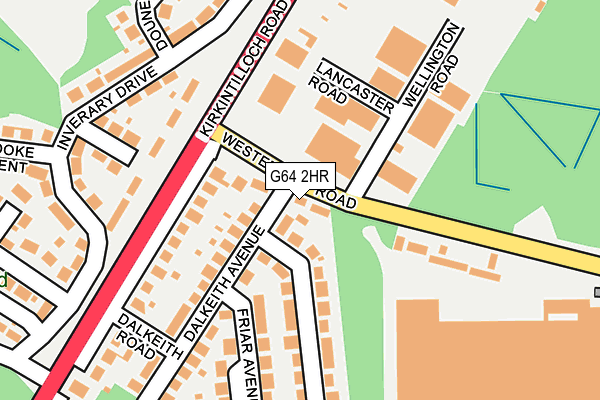 G64 2HR map - OS OpenMap – Local (Ordnance Survey)