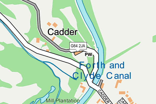 G64 2JA map - OS OpenMap – Local (Ordnance Survey)