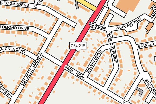 G64 2JE map - OS OpenMap – Local (Ordnance Survey)