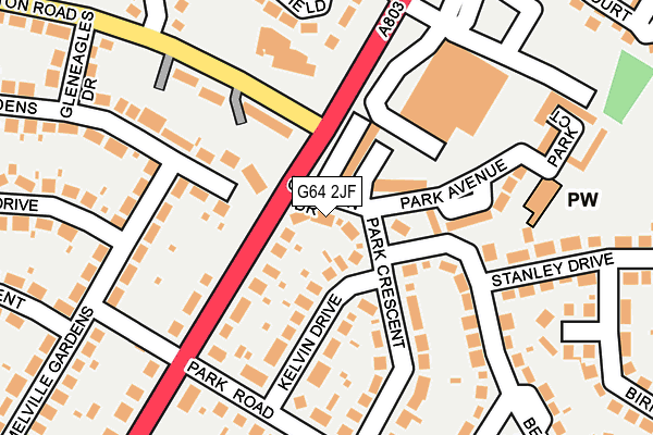 G64 2JF map - OS OpenMap – Local (Ordnance Survey)