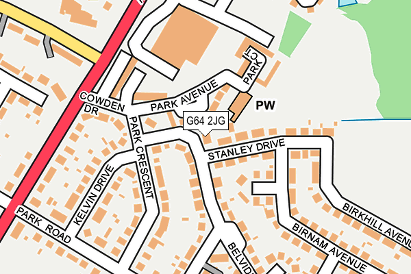 G64 2JG map - OS OpenMap – Local (Ordnance Survey)