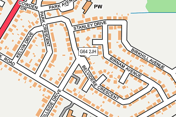 G64 2JH map - OS OpenMap – Local (Ordnance Survey)