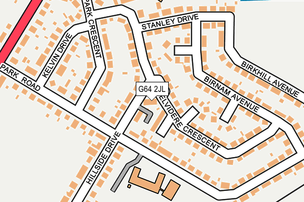 G64 2JL map - OS OpenMap – Local (Ordnance Survey)