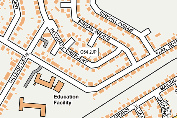 G64 2JP map - OS OpenMap – Local (Ordnance Survey)