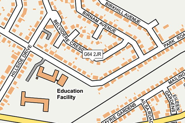 G64 2JR map - OS OpenMap – Local (Ordnance Survey)